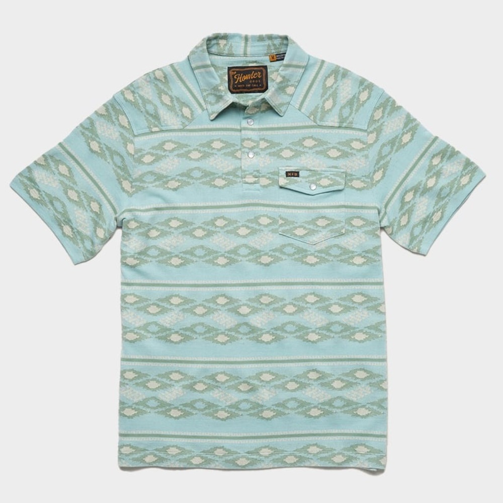 HOWLER BROTHERS Ranchero Jacquard Mens Polo Shirt